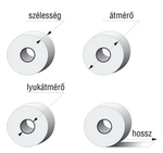 114/70/3pld. cséve: 12mm. pénztárgépszalag