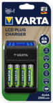 Akkutöltő Varta 'LCD Plug' 4xAA, 2100mAh, R2U