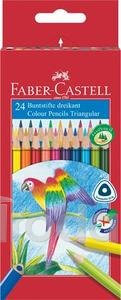 Színesceruza Faber-Castell 24db-os készlet, háromszög alakú test, 116544