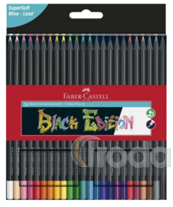 Színesceruza Faber-Castell Black Edition 24db-os készlet, háromszög alakú test, 116424