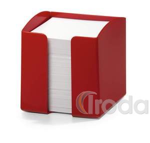 Durable Basic Trend Jegyzettömbtartó,  800db fefér lappal töltve, műanyag piros