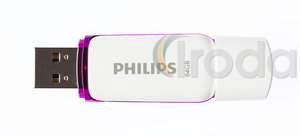 Philips Pendrive USB 2.0 64GB Snow Edition fehér-lila