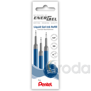 Pentel EnerGel zselés tollbetét 3db-os tűhegyű 0.25 mm - kék