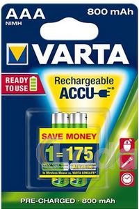 Akkumulátor Varta Ready2Use mikro 2db/bl AAA 800 mAh×2