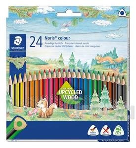 Színes ceruza készlet Staedtler Noris Colour 187', 24 szín, háromszögletű test